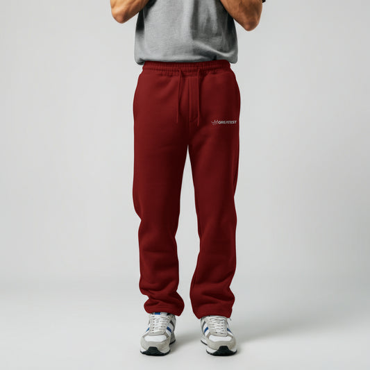 Red Workout Pants- Crimson Drive Joggers