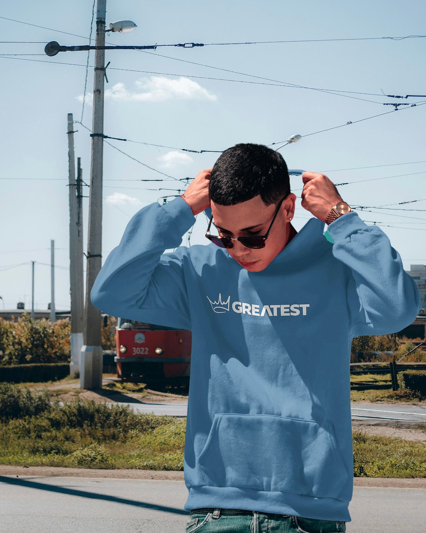 Blue Hoodie- Deep Current